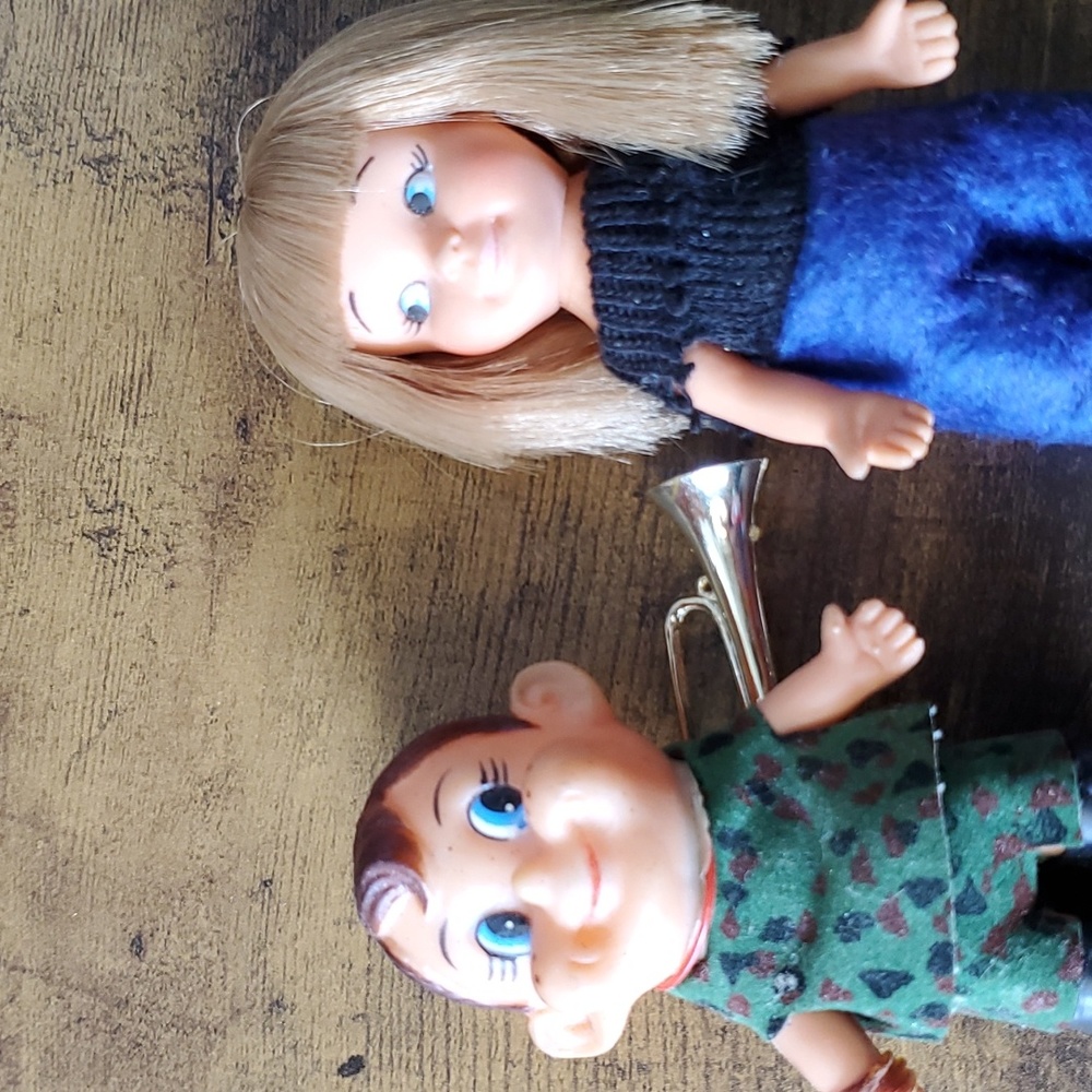 Vintage collectible antique boy and girl doll toys